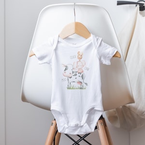 Cluck Oink Moo Onesie®, Farm Onesie®, Cow Onesie®, Country Baby Clothes, Cow Baby Clothes, Baby Shower Gift, Little Farmer Onesie®