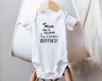 Funny Uncle Baby Onesie®: "My Uncle Loves Me" Bodysuit