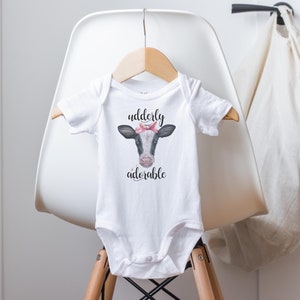 Cow Onesie®, Farm Baby Gift, Baby Girl Outfit, Baby Shower, Farm Animal Baby Clothes
