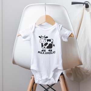 Cow Baby Onesie®, Funny Baby Onesies®, Cow Baby Clothes, Farm Onesie®, Farm Baby Clothes, Country Baby Clothes, Baby Shower Gift image 1