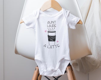 Aunt Onesie®, Funny Baby Onesie®, Aunt Baby Clothes, Coffee Onesie®, My Aunt Loves Me Onesie®, Funny Aunt Onesie®, Baby Shower Gift