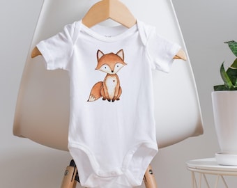 Fox Onesie® : tenue aquarelle Woodland pour bébé