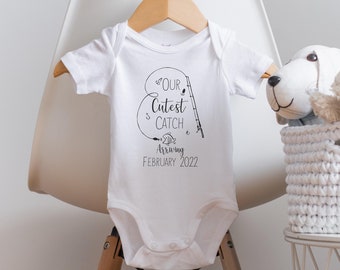 Our Greatest Catch Onesie®,  Fishing Buddy, Pregnancy Announcement Onesie, Fishing Buddy Coming Soon Onesie, Pregnancy Reveal to Grandparent