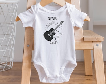 Newest Member of the Band, Music Onesies®, Guitar Onesie®, New Baby Gift, Musician Baby Clothes, Baby Shower Gift, Guitar Baby Shower