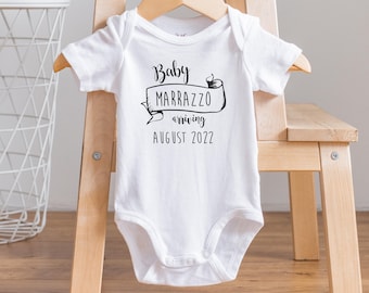 Graviditetsmeddelande-onesie®: Babyavslöjande för mor- och farföräldrar