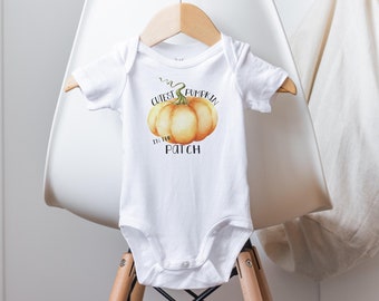Cutest Pumpkin Onesie®: Watercolor Fall Baby Bodysuit