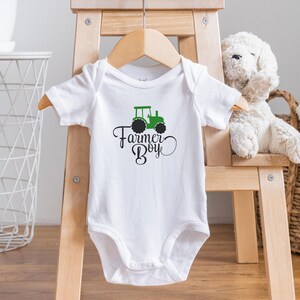 Farmer Boy Onesies®,Farm Onesies®, Farm Baby Clothes, Baby Boy Clothes, Baby Shower Gift, Cute Boy Onesies®, Baby Boy Tractor Shirt