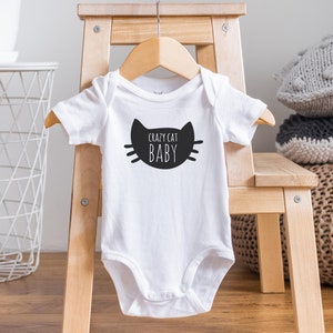 Cat Onesie®, Crazy Cat Baby, Funny Baby Onesie®, Baby Shower Gift, Cat Baby Clothes, Unisex Baby Gifts, Cat Baby Shower, Cat Baby Gift