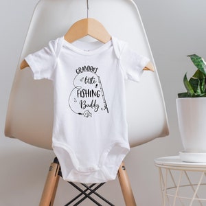 Pijama de abuelo para pescar, pijama de abuelo, pijama de pesca, regalo para baby shower, pijama con la frase &quot;Amo al abuelo&quot;, el mejor abuelo del mundo, regalo para un bebé recién nacido