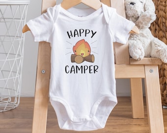 Happy Camper Onesie®: Rustic Camping Baby Clothes