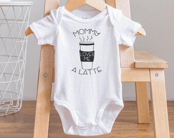 Mommy Loves Me a Latte Baby Onesie® - Coffee Lover Gift