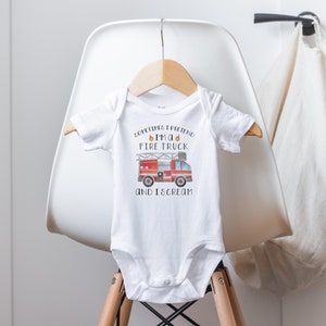 Funny Baby Onesie®,  Fire Truck Onesie®, Baby Shower Gift, Firefighter Onesie®, Funny Baby Gift, Baby Boy Clothes, Fireman Onesie®