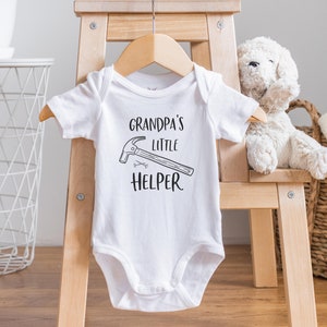 Grandpa's Little Helper Onesie®, Grandpa Onesie®, I Love Grandpa, Grandpa's Favorite, Baby Shower Gift, Funny Baby Onesie, Cute Baby Onesie image 1