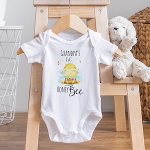 Grandpa Baby Onesie®, Grandpa Loves Me Onesie, I Love My Grandpa Onesie, Honey Bee Onesie, Baby Shower Gift, Grandpa&#39;s Valentine, Bee Outfit