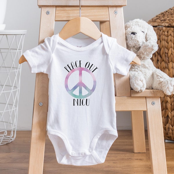 Peace Out NICU Onesie®, NICU Graduate, Baby Girl Clothes, NICU baby gift, Premie Girl Clothes, Unique Baby Gift, Coming Home Onesie®