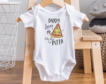 Daddy Onesie®, Daddy Loves Me Onesie®, Pizza Onesies®, Pizza Baby Outfit, Daddy to Be, Father's Day Onesie®, Baby Shower Gift, I Love Daddy