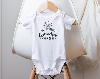 Grandpa Onesie®, Funny Baby Onesie®, Grandpa Baby Shirt, Grandpa Announcement, Grandpa Loves Me, Cute Baby Clothes, Baby Shower Gift