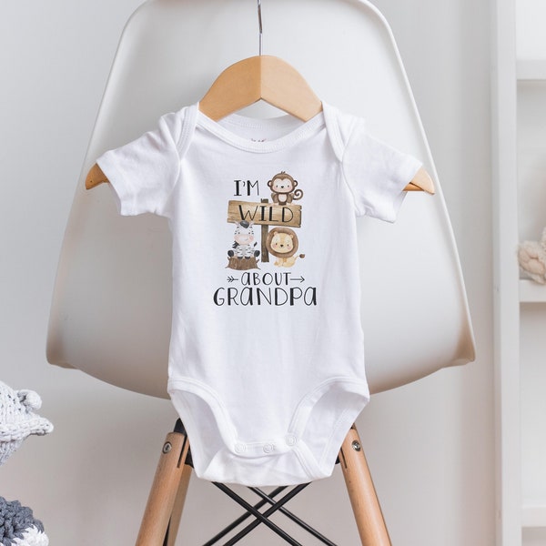 Grandpa Onesie®, I Love Grandpa Onesie®, Grandpa's Favorite, Baby Shower Gift, Pregnancy Reveal, Funny Baby Onesie®, Cute Baby Onesies