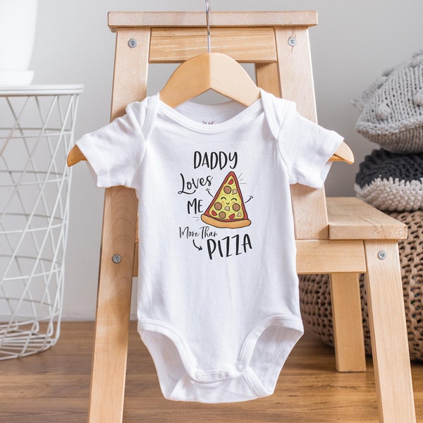 Daddy Onesie®, Daddy Loves Me Onesie®, Pizza Onesies®, Pizza Baby Outfit, Daddy to Be, Father's Day Onesie®, Baby Shower Gift, I Love Daddy