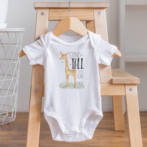 Giraffe Onesie®, Stand Tall Giraffe, Baby Shower Gift, Giraffe Outfit Baby, Jungle Onesie®, Jungle Outfit, Hipster Baby Clothes