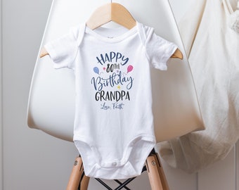 Joyeux anniversaire Grand-père Onesie®, Chemise d’anniversaire grand-père, Vêtements de bébé grand-père, Cadeau d’anniversaire Onesie®, Vêtements de bébé unisexe, Grand-père Onesie®