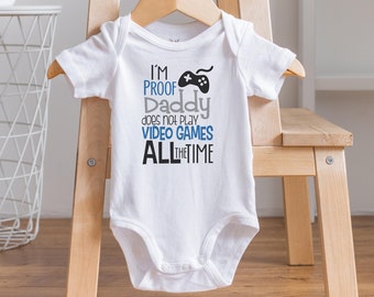 Daddys Boy Onesies®,  Funny Baby Onesies® Bodysuit,  Cute Baby Boy Clothes, Baby Boy Outfit, Funny Baby Clothes, Gamer Onesie®