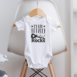 My Dad Rocks Onesie®, Guitar Onesie®, Daddy&#39;s Little Buddy Onesie®, Dad Onesie®, Baby Shower Gift, Daddy Baby Clothes, Cute Baby Clothes