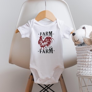 Rooster Onesie®, Farm Baby Shower, Country Baby Clothes, Baby Girl Clothes, Baby Farm Onesie®, Farm Baby Clothes, Baby Farm Clothes