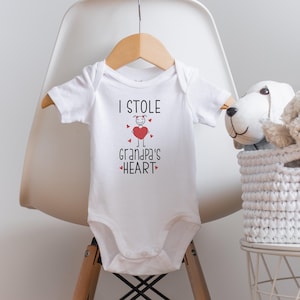 Body &quot;Robé el Corazón del Abuelo&quot;® - Regalo para la Abuela de Bebé Niña