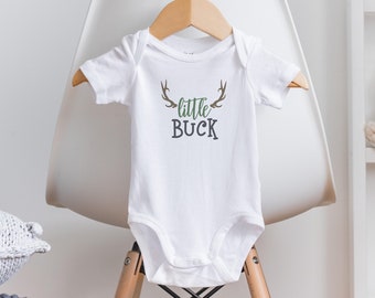 Little Buck Onesie®, Deer Antler Onesie®, Daddy's Hunting Buddy, Deer Onesie®, Baby Boy Clothes, Deer Baby Shower, Baby Shower Gift