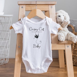 Crazy Cat Baby Onesie®, Funny Baby Onesie®, Cat Onesie®, Baby Shower Gift, Cat Baby Clothes, My Siblings Have Paws, Cute Baby Onesie®