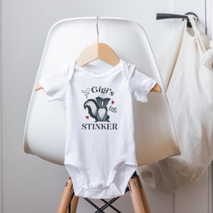 Gigi Baby Onesies®, Great Grandma Onesie®, I Love Gigi Onesie®,  Little Stinker Onesie®, Skunk Onesie®, Baby Shower Gift, Pregnancy Reveal,