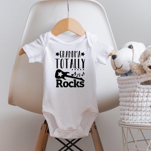 Grandma Rocks Onesie®: Guitar Graphic Baby Clothes
