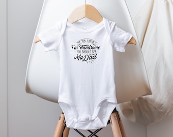 Handsome Like Daddy Onesie®, Daddy's Boy, Baby Shower Gift, New Dad Gift, Father's Day Onesie®, Cute Boy Clothes, Daddy Baby Clothes