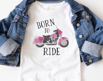 Born To Ride Toddler T-Shirt: Motorcycle Baby Clothes