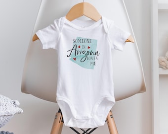 Someone In Arizona Loves Me Onesie®, I Am Loved Onesies®, Arizona Onesie®, Love Baby Onesie®, Baby Shower Gift, Long Distance Gift, Miss You
