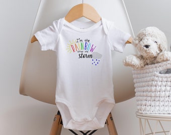 The Rainbow After The Storm Onesie®,  Rainbow Baby Onesie®,  Miracle Baby Onesie®, Cute Baby Clothes, Rainbow Baby Clothes, Baby Shower Gift