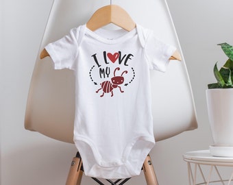 I Love My Aunt Onesie®, Funny Baby Onesie®, My Aunt Loves Me Onesie®, Aunt Onesie®, Baby Shower Gift, Pregnancy Reveal to Aunt, Cute Onesies