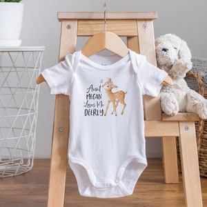 My Aunt Loves Me Onesie®, Aunt Onesie®,  Aunt deer shirt, Aunt Baby Reveal, Deer Baby Outfit, Aunt Baby Clothes, Personalized Aunt Shirt