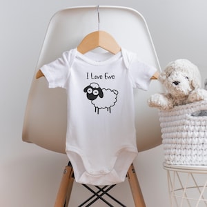 I Love Ewe Sheep Baby Onesie®: Funny Farm Clothes