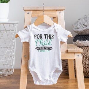 For This Child We Have Prayed Onesie®, Miracle Baby Onesie®, Rainbow Baby Onesie®, Christian Baby Onesie®, Christian Baby Gift, Faith Based