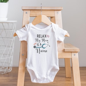 My Mom is a Nurse Onesie®, Baby Nurse Outfit, Future Nurse, Mom Onesie®, Nurse Baby Gift, Baby Shower Gift, Baby Nurse Shirt
