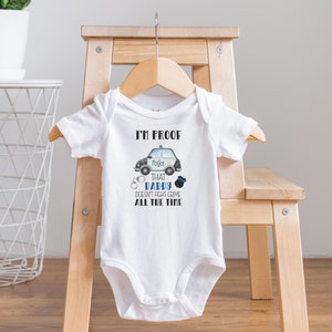 Police Baby Onesie®: Daddy Pregnancy Reveal, Cop Outfit