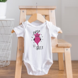 Funny Baby Onesie®, Drop The Beet Onesie®, Vegetable Onesie®, Unique Baby Gift, Music Onesie®, Vegan Onesie, Cute Baby Clothes, Hipster