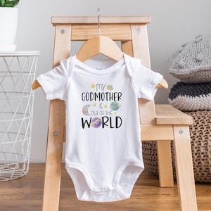 Grenouillère marraine®, Vêtements bébé marraine, Cadeau baby shower, Vêtements bébé mignons, Cadeau marraine, Cache-couche ma marraine m'aime