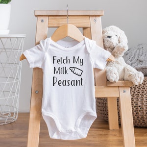 Fetch My Milk Onesie®, Milk Baby Onesie®, Funny Baby Onesie®,Baby Girl Clothes, Crazy Baby Clothing, Baby Shower Gift, Baby Boy Clothes