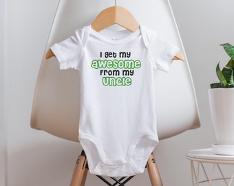 Uncle Onesies®, Cool Like My Uncle Onesie®, My Uncle Loves Me Onesie®, Uncle Baby Clothes, Baby Shower Gift, Funny Uncle Onesie®, Baby Boy