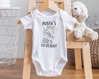 Auntie Onesie®, Aunt Onesie®, Aunt Baby Clothes, Baby Shower Gift, Elephant Onesie®, Pregnancy Reveal, Aunt Baby Outfit, My Aunt Loves Me