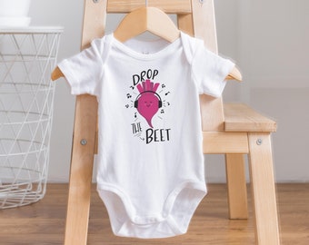 Funny Baby Onesie®, Drop The Beet Onesie®, Vegetable Onesie®, Unique Baby Gift, Music Onesie®, Vegan Onesie, Cute Baby Clothes, Hipster