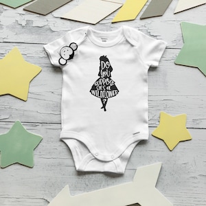 Do you Suppose She's a Wildflower Onesie®,  Alice in Wonderland Onesie®, Baby Girl Onesies®, Baby Girl Clothes, Baby Shower Gift
